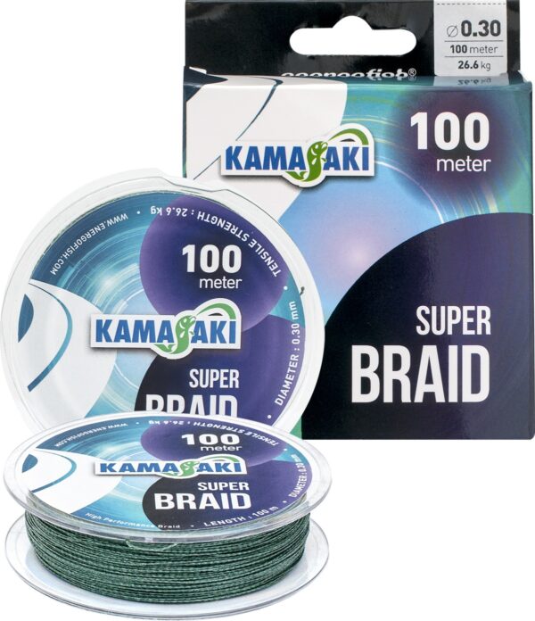 KAMASAKI SUPER BRAID LINE, GREEN, 100m