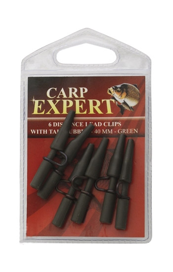 Carp Expert Distance Lead Clips with Tail Rubber - Oz Fin Chasers