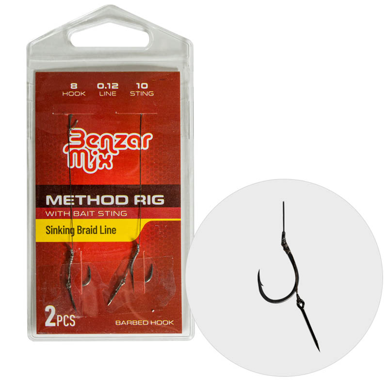 Benzar Method Feeder Rig On Braided Line with Bait Sting - Oz Fin Chasers Benzar Method Feeder Rig On Braided Line with Bait Sting - Oz Fin Chasers
