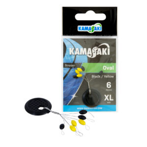 Kamasaki Classic Stopper Oval Black-Yellow - Oz Fin Chasers